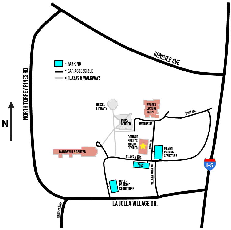 Map surrounding Mandeville Center